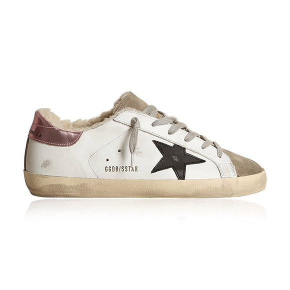 Golden Goose Super-Star Shearling-Lined Leather Sneakers - Picture 8 of 16